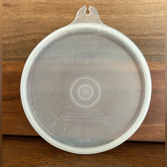 Vintage Tupperware Replacement A Tab Lid #215-47 Sheer Frost USA Tupper Seal - Picture 1 of 5